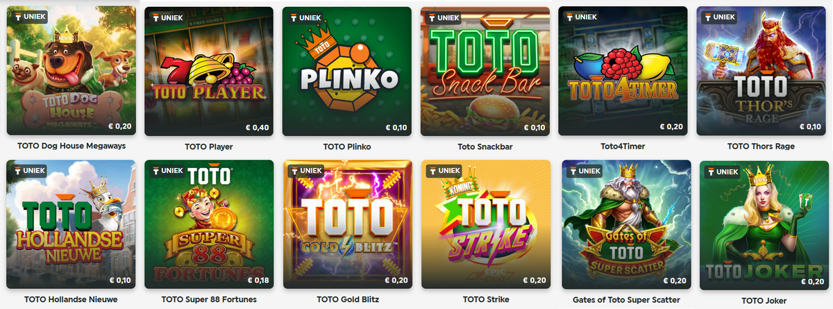 Exclusieve TOTO slots