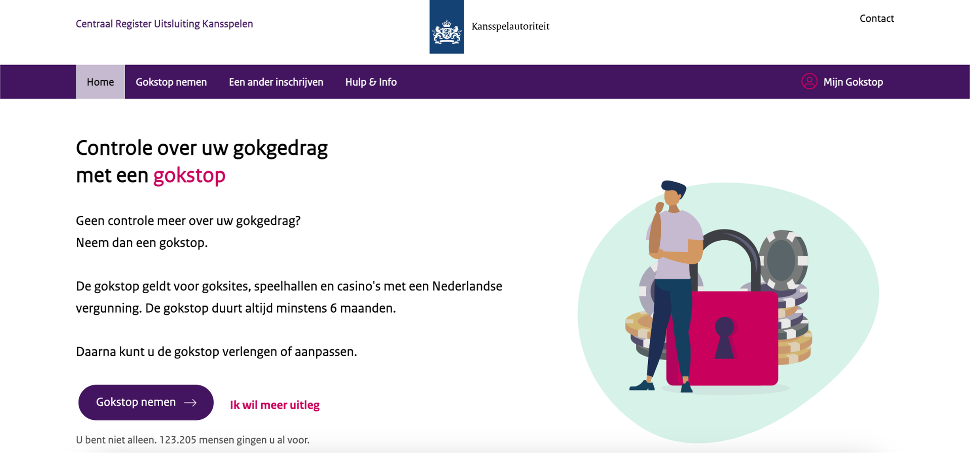 CRUKS register homepage