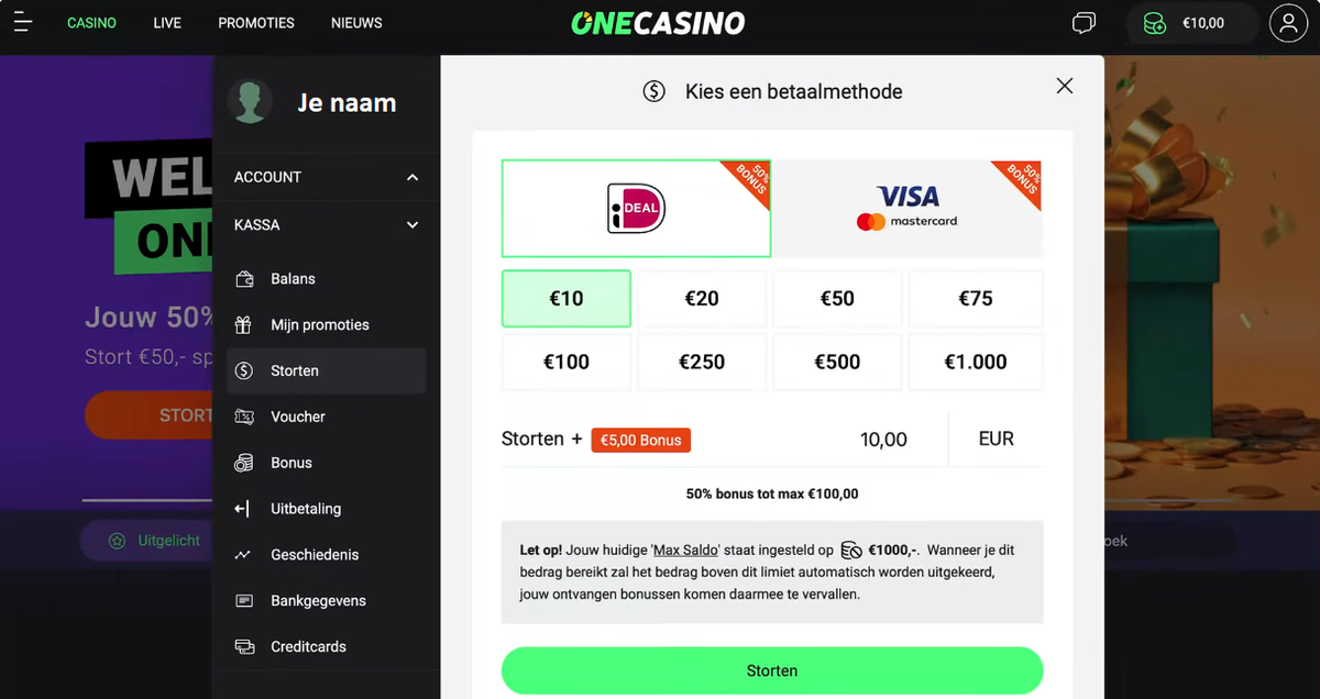 OneCasino profiel