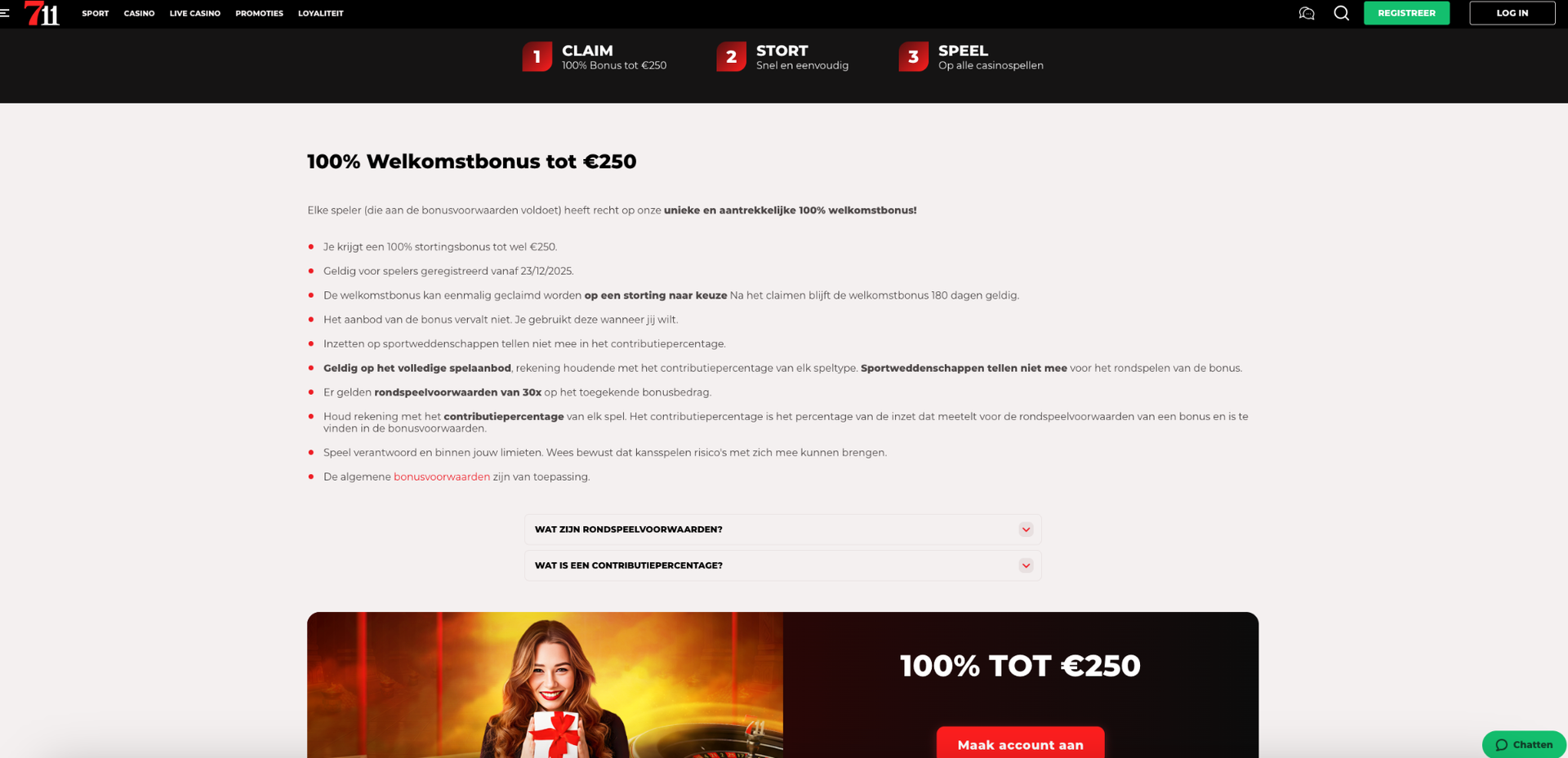 711 welkomstbonus