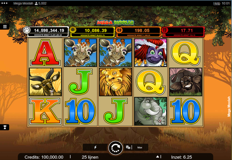 Mega Moolah gokkast gameplay Mega Moolah slot review