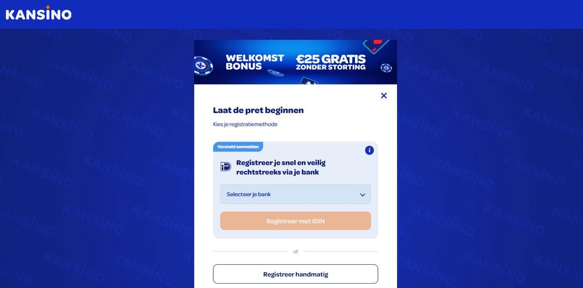Kansino registratiemethode kiezen