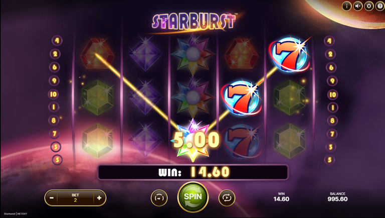 Starburst Wild winnen