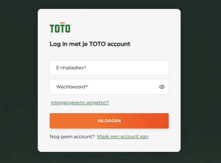 TOTO inloggen