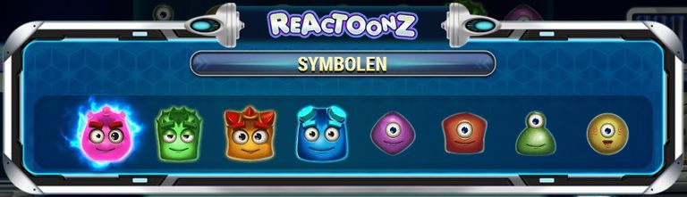 Reactoonz buitenaardse symbolen