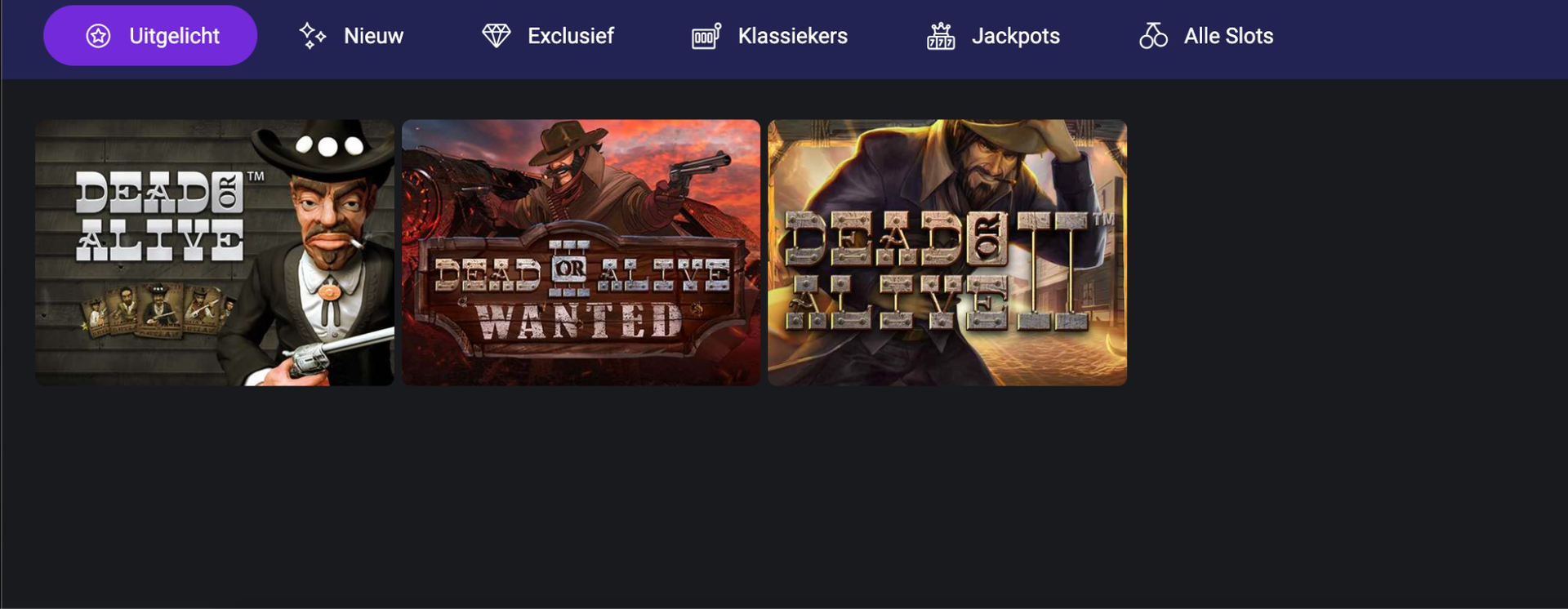Dead or Alive slot serie